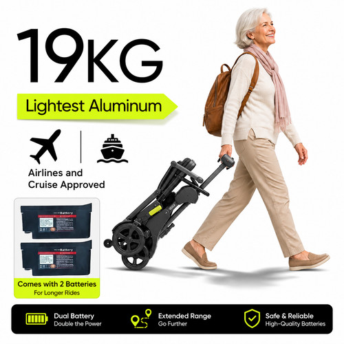 Folding mobility scooter aid - folding,